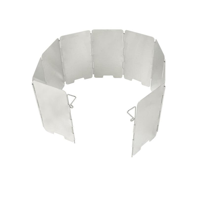 9 Plates Foldable Gas Stove Windshield Outdoor Camping Cooking Burner Windproof