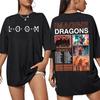 Imagine Dragons Loom World Tour T-shirt Men and Women Summer Cotton Y2K Clothing Casual Fashion Short Sleeved Tee Streetwear