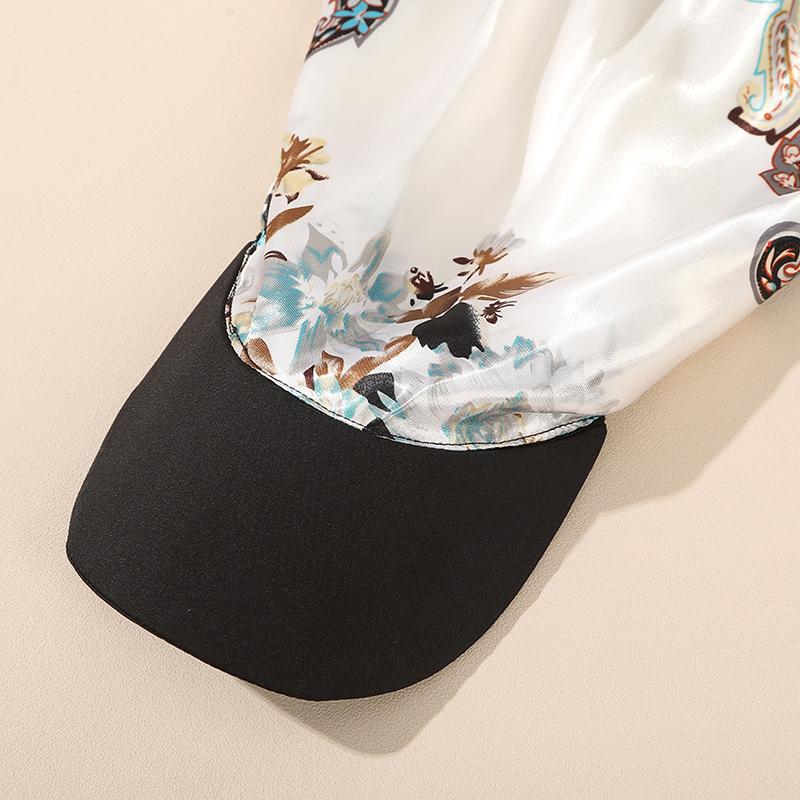 New Fashion Retro Printed Headscarf Headband Baseball Cap Sunshade Outdoor Camping Peaked Cap