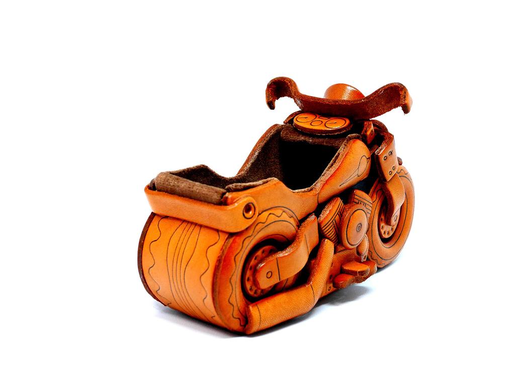 Genuine Leather Motorcycle Glasses Stand in Japan by [VANCA] [Handmade Artisans]