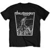 Camiseta de Algodón con Estampado de la Portada del Álbum Debut de The Stooges Streetwear Proto Punk Unisex Cuello Redondo Manga Corta