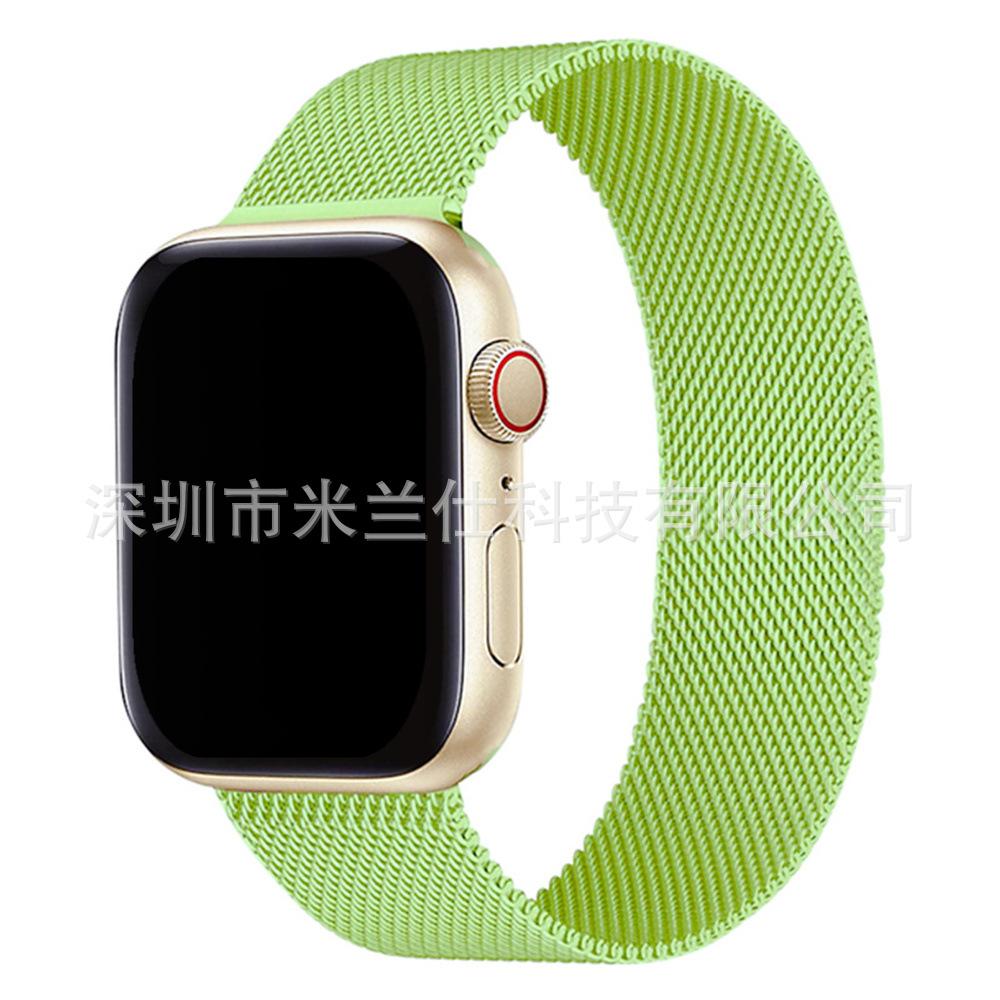 Milanese Loop Band for Apple Watch S11 Ultra2 SE 10 9 8 7 6 5, Metal Magnetic Clasp Replacement Strap, Silver 42/44/45/46/49mm