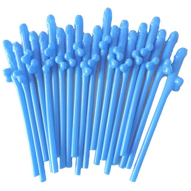 10Pcs Pack of 10 Hen Night Party Accessories Plastic Willy Dick Dickie Straws