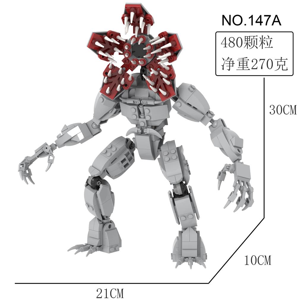 HOT TV Carnivorous Plant Giant Devil Demogorgon Vecan Model Buliding Blocks Bricks Construction Toy For Kids Birthday Gift MOC