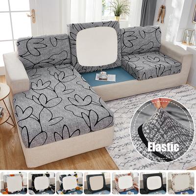 Sofa-Sitzkissenbezug, elastischer Sofabezug mit Blumendruck, für Haustiere und Kinder, Möbelschutz, Stretch, abnehmbarer und waschbarer Schonbezug