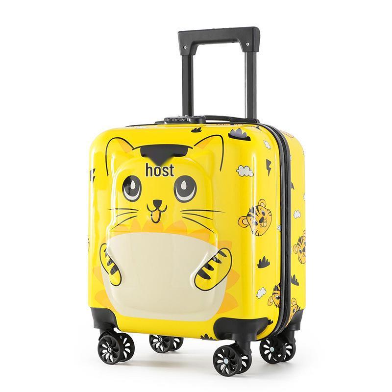 Children's Cartoon Trolley Suitcase with Universal Wheels - Ideal for Boys and Girls