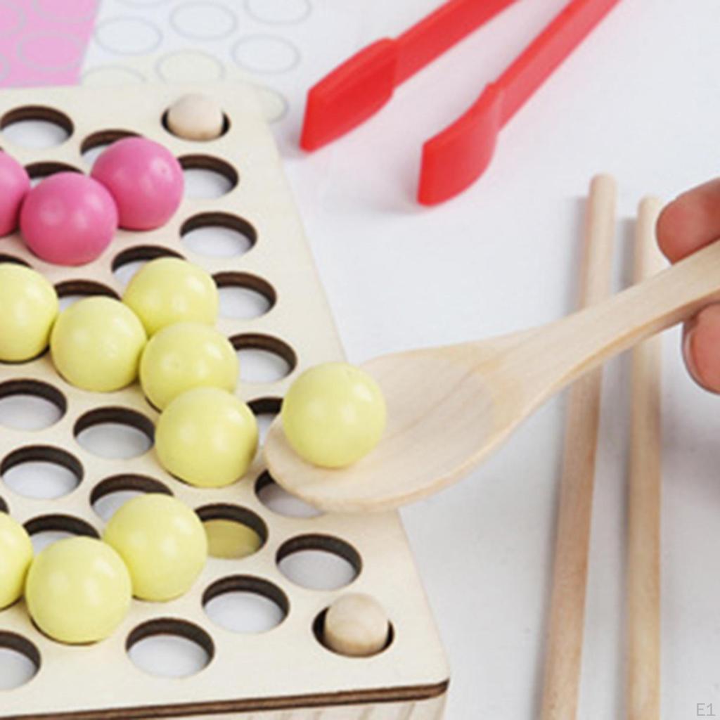 Fine Motor Toys with Rainbow Beads Educational for Game Interaction Matching