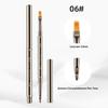 Double Head Nail Brush Metal Handle Uv Gel Liner Brush Painting Drawing Pen Crystal Acrylic Nail Art Manicure Brushes Tool
