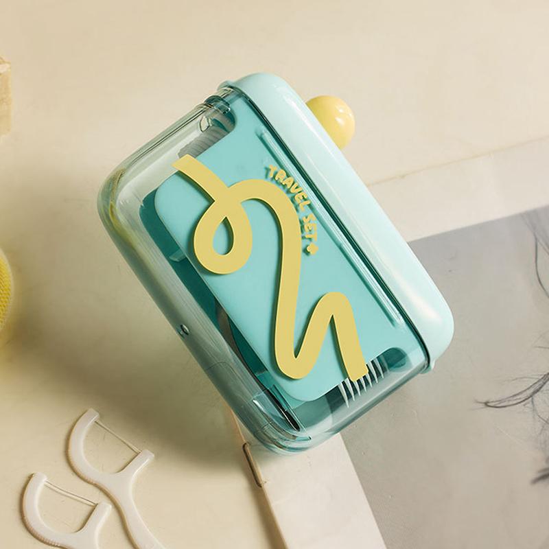 Portable Carry-on Dental Floss Dispenser Containing Floss Dental Floss Storage Box Auto Refillable Oral Hygiene Care Floss Pick