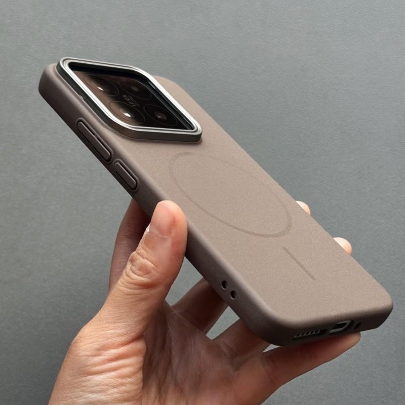 Lyxigt Sandsten Matt Mjukt Fodral för Xiaomi Mi 13 14 15 15S Pro Ultra Redmi K80 POCO F7 För Magsafe Trådlös Laddning Cover