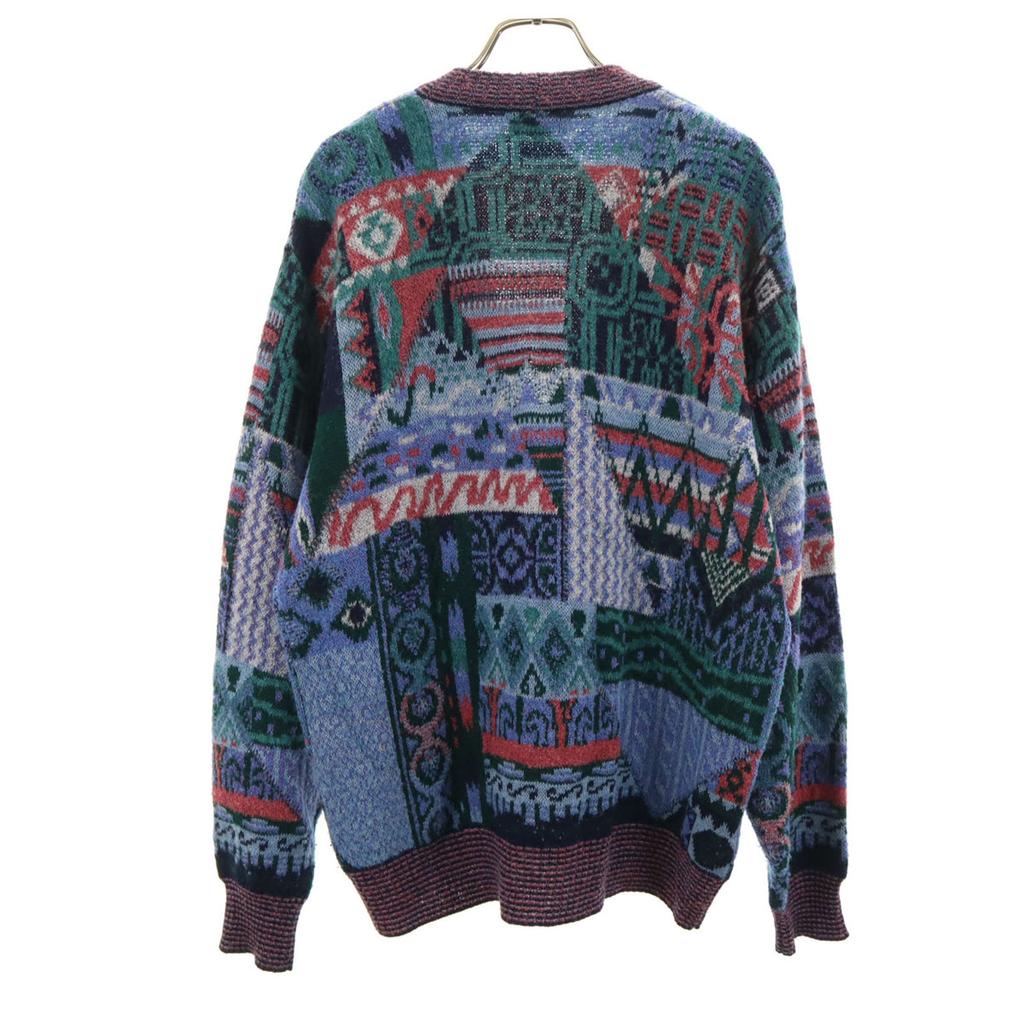 PREMA by CailoLana 90er Jahre Made in Italy Alter Overall Henkel Langarm V-Ausschnitt Strickjacke Herren Gebraucht