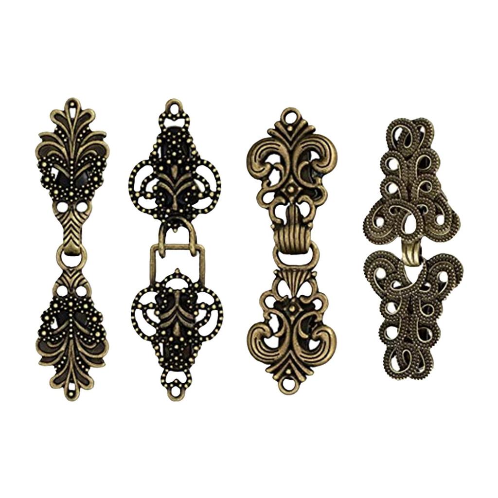 4 Pcs Sweater Clips Cloak Closure Medieval Hollow Out Collar Cardigan Clip Fasteners