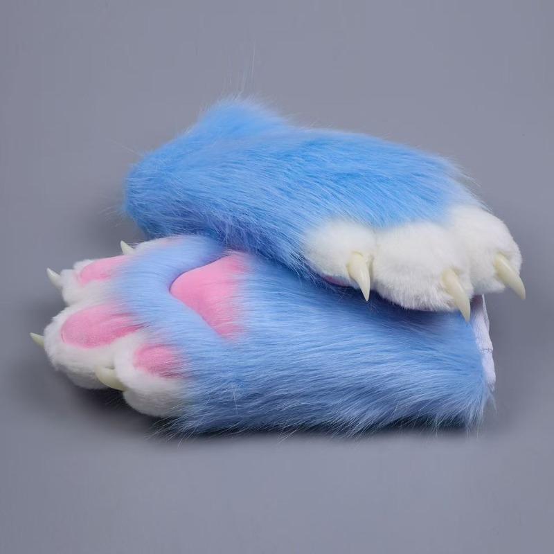 New Finished Animal Claws Squeak with Nails Furry Animal Claws Gloves Colored Cosplay Cat Scratch Gloves Squeak