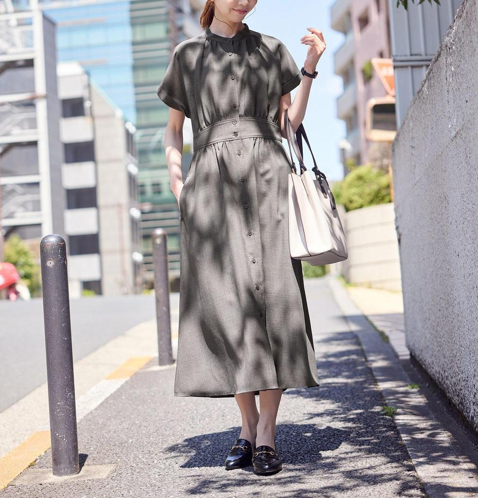 ROPE PICNIC French Dolman Charcoal Women's Dress, GDE15110, (06)