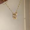 Vintage Exquisite Mint Green Pendant Necklaces Women Sunflower Heart Clavicle Chains Fashion Banquet Daily Wear Jewelry Gifts