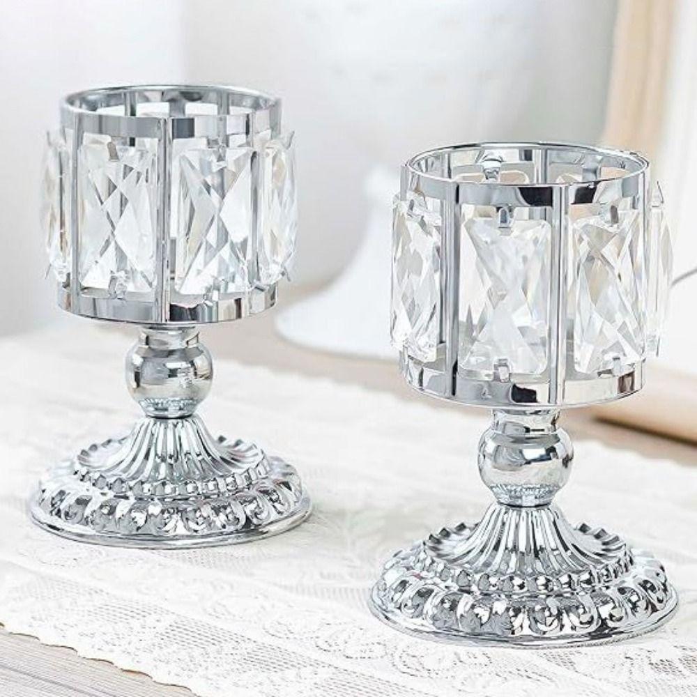 European Style Candlestick Cylinder Tealight Holder Ornaments Candle Cup  Wedding Party
