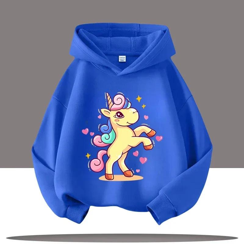2025 New Best-selling Unicorn Cartoon Children's Clothes Fashionable Warm Sweaters for Boys Girls in Autumn and Winter