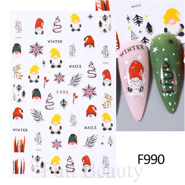 Nail Art Stickers Autumn Thanksgiving Maple Leaf Harvest Mushroom Hazelnut Honey Yellow Leaf Nail Stickers