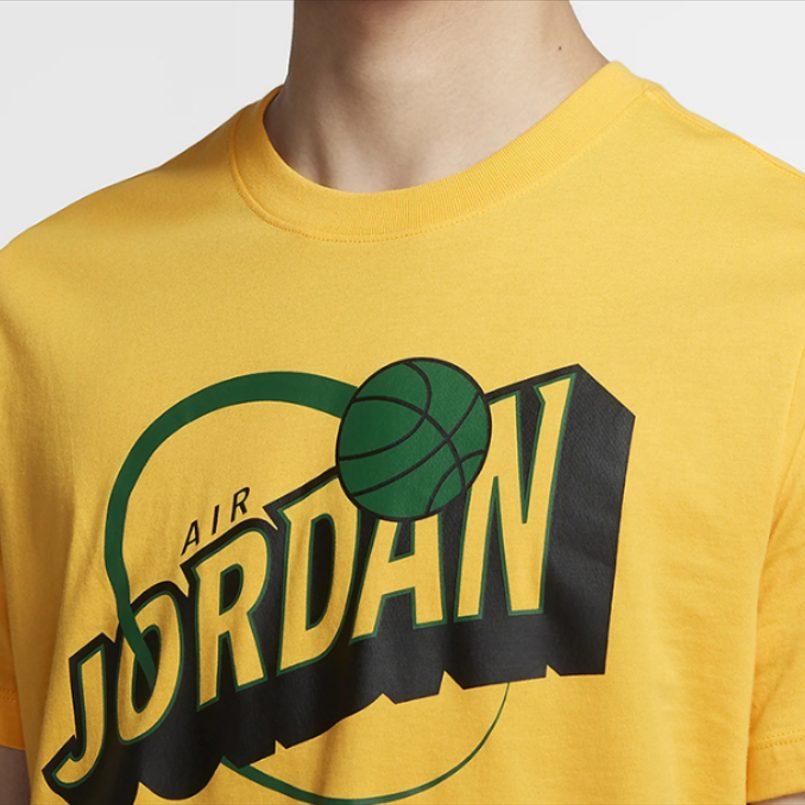 Jordan Set In Sleeve T Shirt Men's Yellow CT2001-741