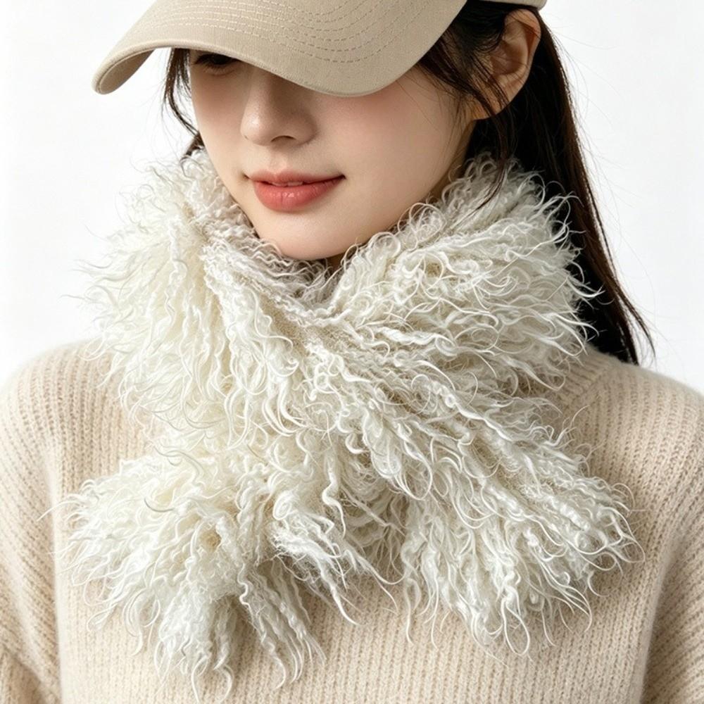Solid Color Women's Scarf Thicken Winter Scarf Soft Imitation Wool Scarf Winter