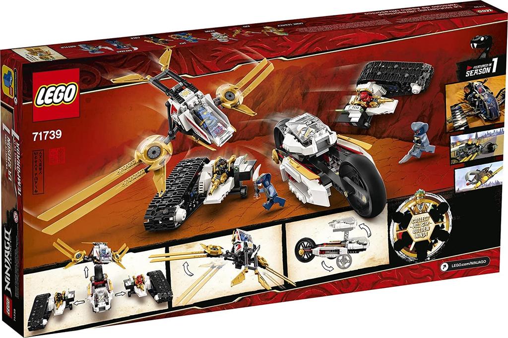 LEGO Ninjago Legacy Ultra Sonic Raider 71739 Kit de Construction de Jouet Ninja avec Avion et Moto Jouets à Construire et 7 Minifigurines de Collection