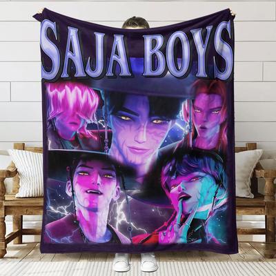 Mantas de Franela KPOP SAJA-BOYS Mantas para Dormitorio Sofá Regalos de Cumpleaños Manta Suave Regalos Cálidos Para Niñas Decoración del Hogar