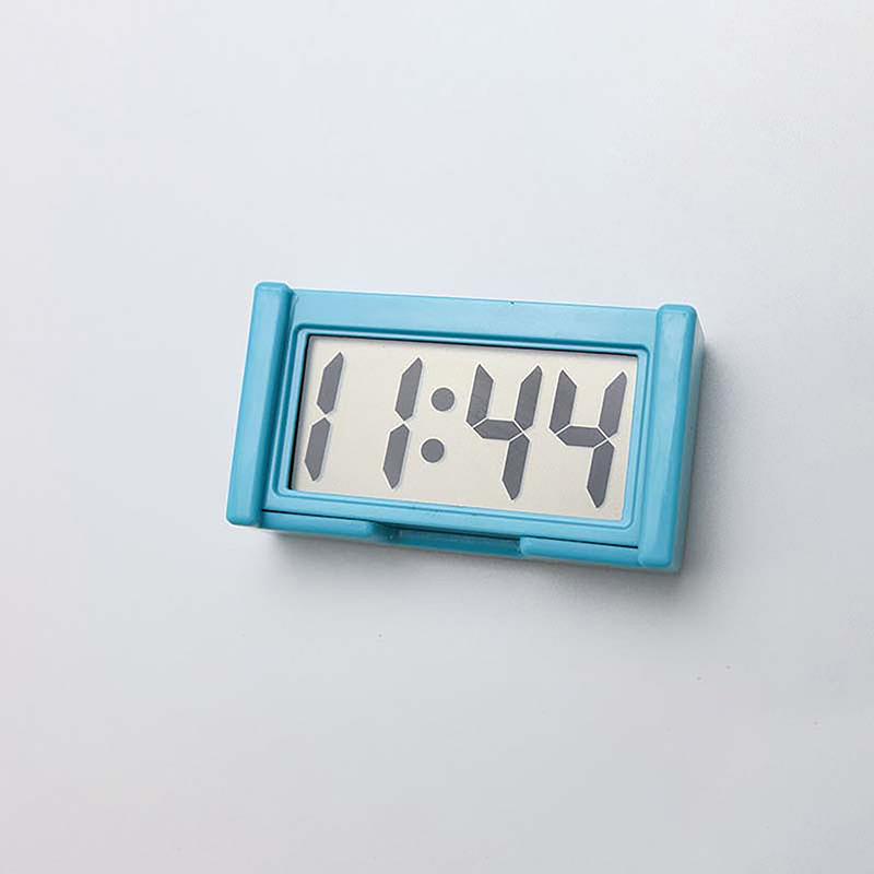 Mini Car Dashboard Digital Clock Vehicle Self-Adhesive With LCD Time Day Display