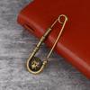 Large Brooches Twig Feather Decoration Vintage Bronze Brooch Sweater Scarf Buckle Cardigan Suit Big Pin