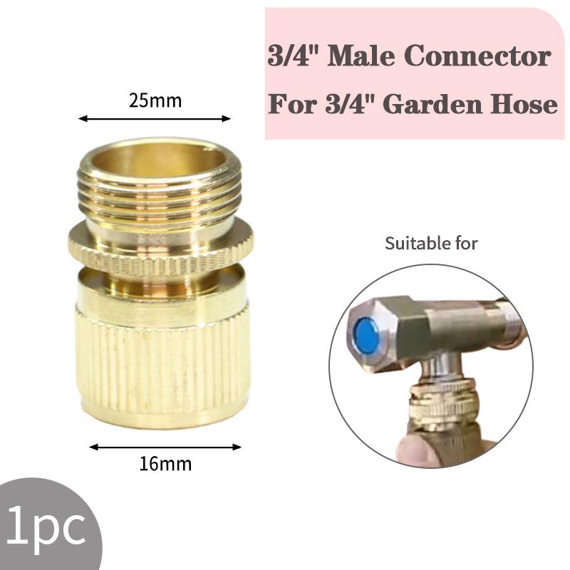 1/2" 3/4“ Alloy Thread Quick Adapter Coupler Connector Garden Irrigation Connector Drip Copper Hose Fittings Watering System