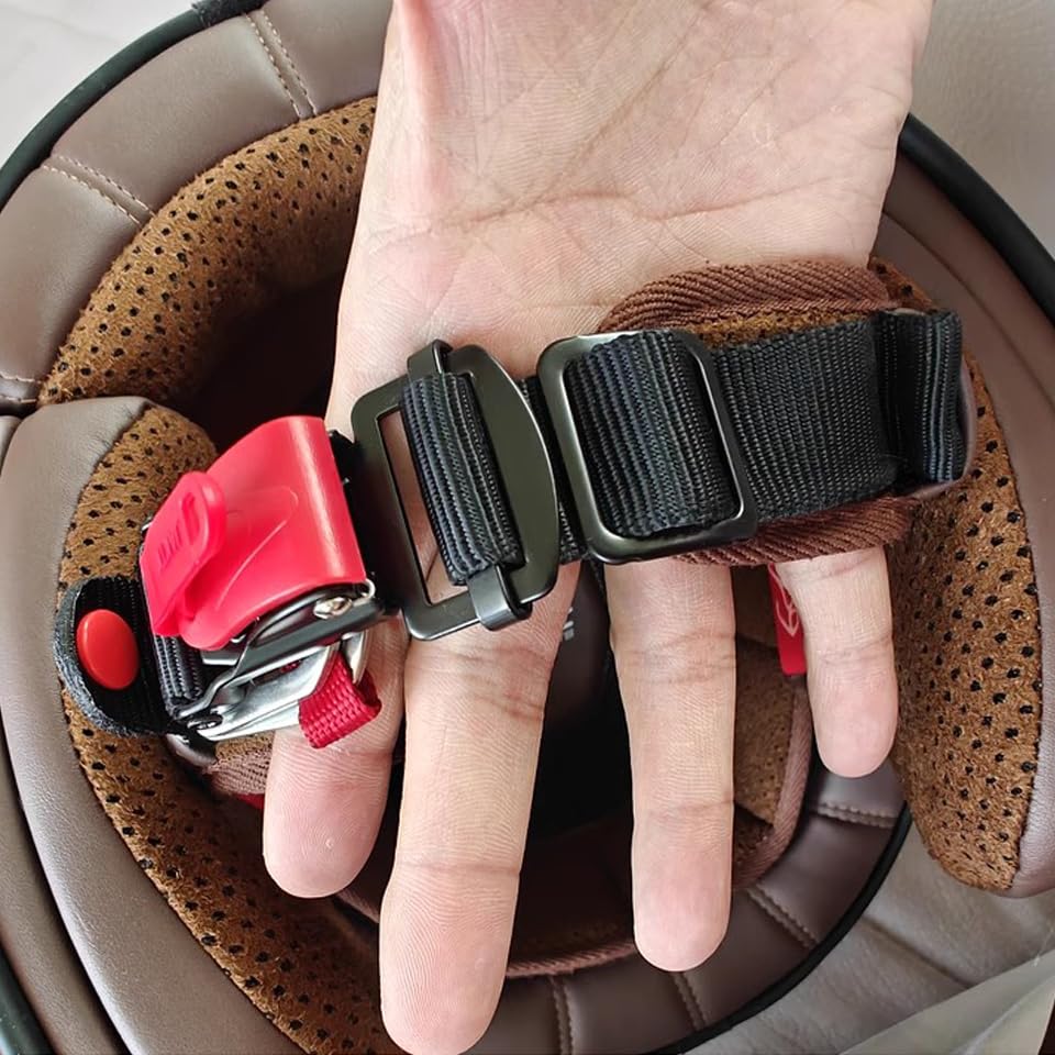 Samcos Hebilla Rápida para Casco de Motocicleta Bicicleta Kit de Repuesto Accesorio para Fijación de Casco Correa de Barbilla, Fácil de Instalar y Quitar