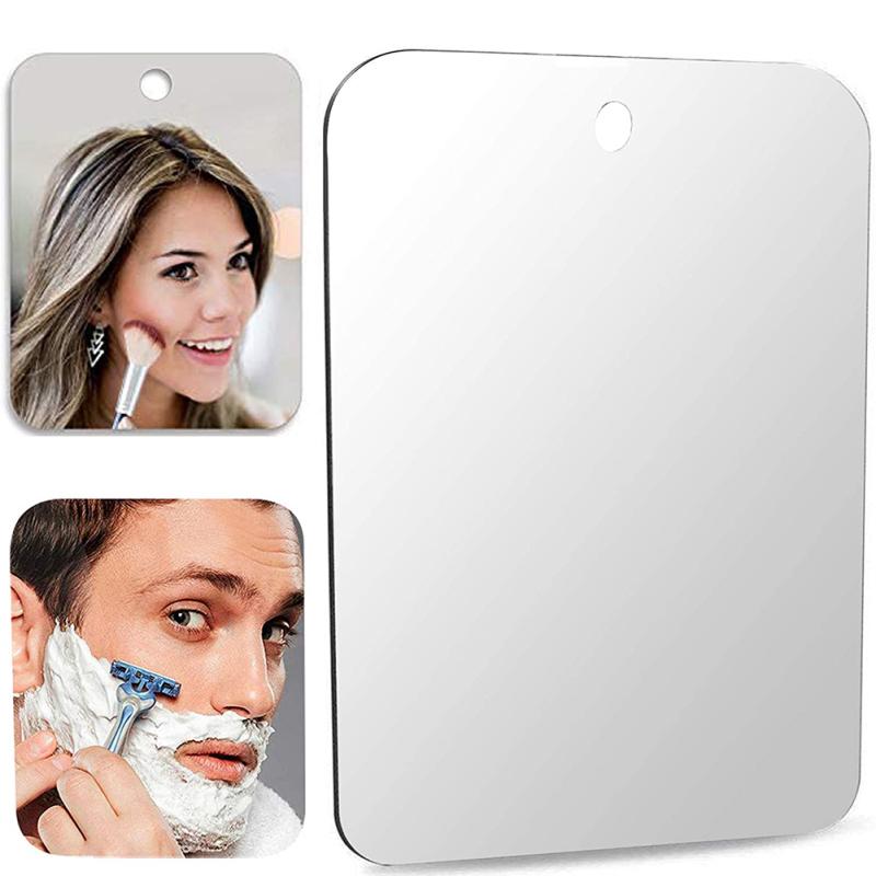 Acrylic Anti-fog Mirror Anti-drop Travel Bathroom Shaving Mirror Anti-fog Makeup Mirror Fogless