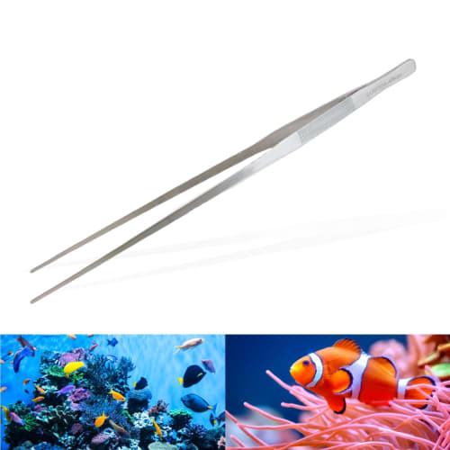 

snugly Long Aquatic Plant Tweezers, SUS304, 380mm, Kitchen Tweezers, Long, for Aquariums, Herbariums, Reptile Breeding, Aquatic Plants, Stainless Stee