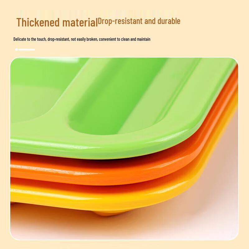 Durable Melamine 6-Compartment Canteen Tray