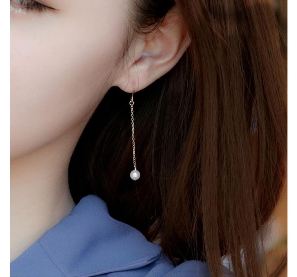 Feedback, natural freshwater pearl earrings, stud earrings, 14K gold-wrapped earclips, niche design earrings, women's earrings.