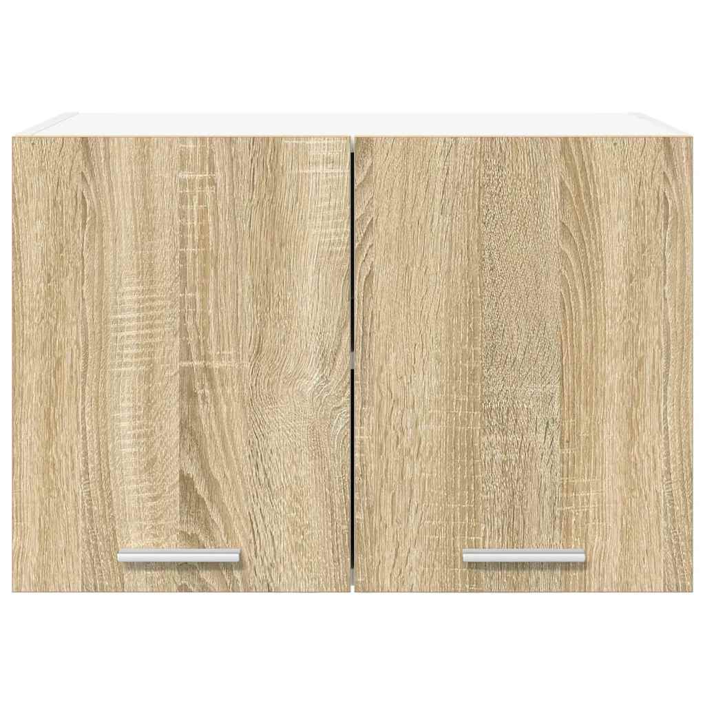 Wall Mounted Cabinet 2 pcs Sonoma Oak & White 60 x 31 x 40 cm