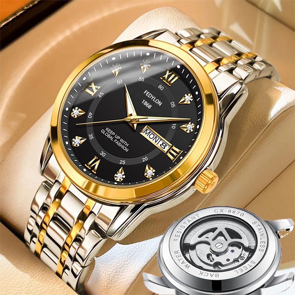 Montre Étanche Nouvelle Montre Homme Calendrier Double Anglais Montre à Quartz Lumineuse