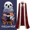 Unisex Velvet Halloween King Cape With Embroidery For Costume Parties