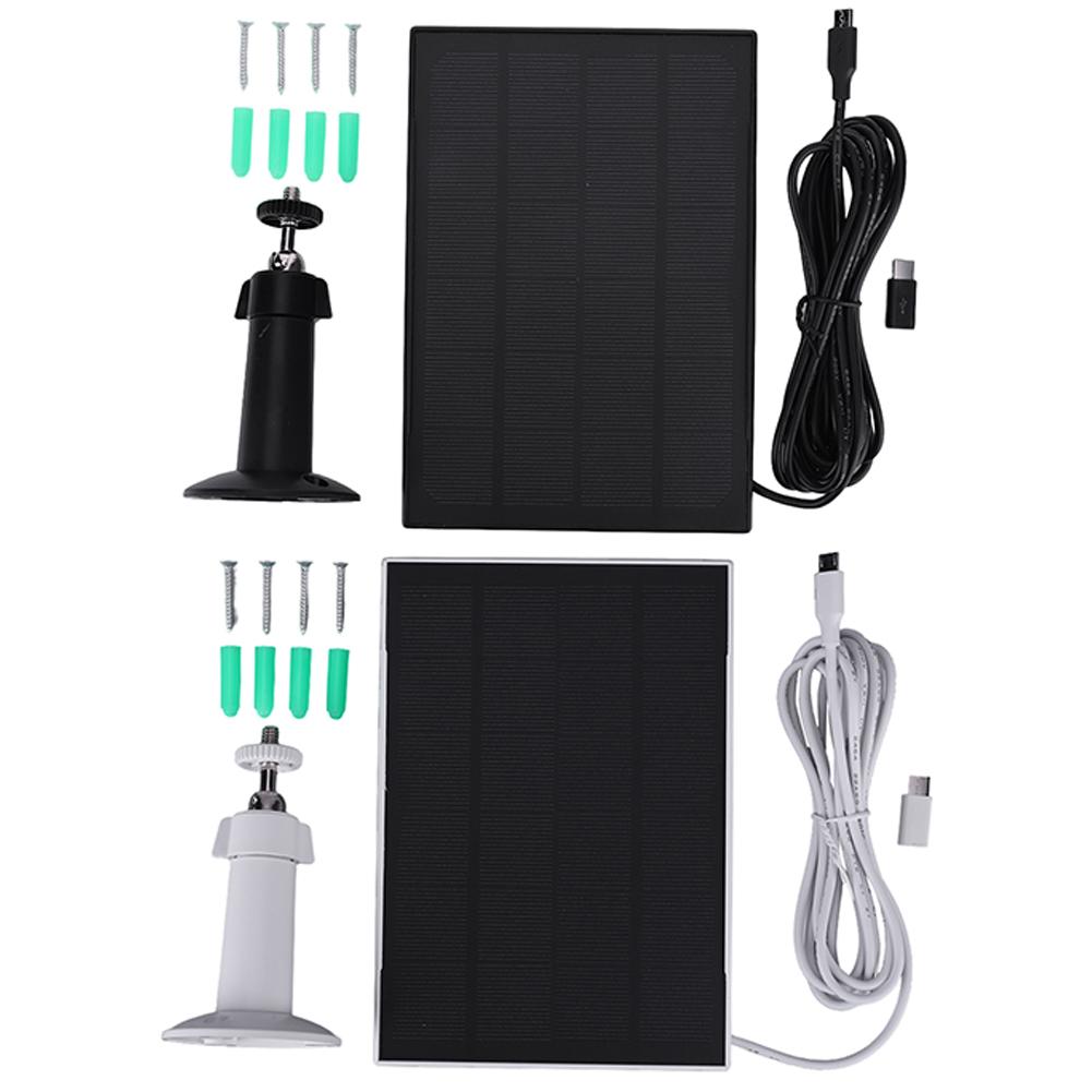 3W 6V Solar Panel Charger 360° Adjustable Wall Mount Camera Solar Panel 9.8Ft Charging Cable for Ring Eufy Blink Arlo Camera 4