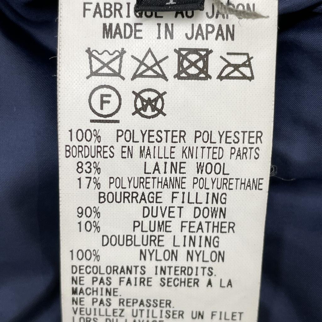 Y's YM-C46-906 Navy High Neck Down Jacket coat 1 NavyUsed