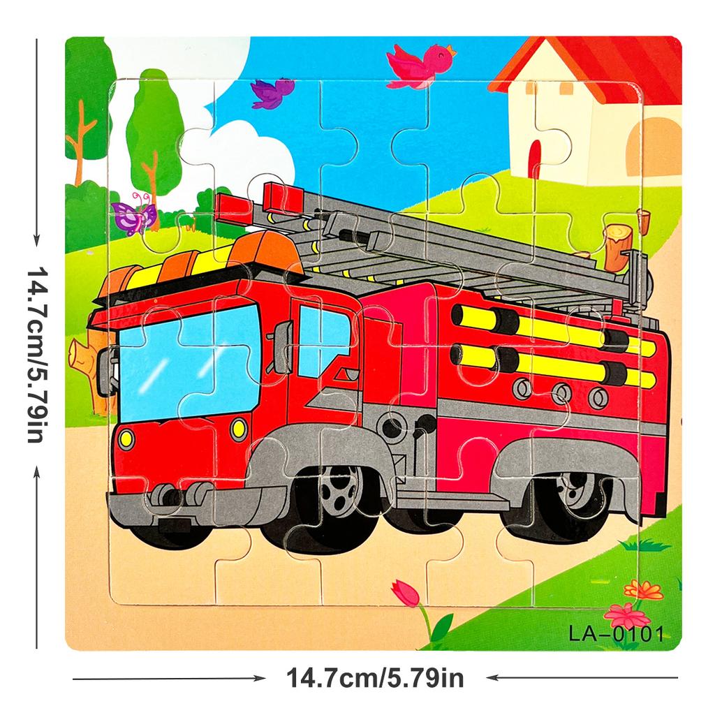1 Stück 14,7 cm/5,79 Zoll Holzpuzzle Transportfahrzeug Meerestier Stil Puzzles Spiel Kinder Lernspielzeug für Kinder