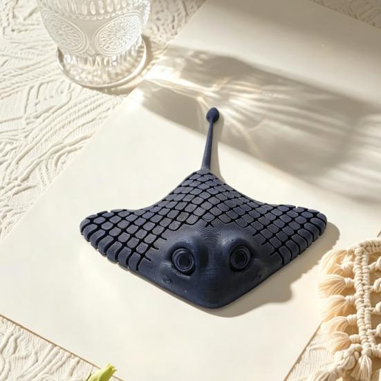 Manta Ray Giocattolo Fidget Stampato 3D, Manta Ray Articolato Giocattolo per Alleviare lo Stress, Statuetta Flessibile di Animale Marino Oceanico, Decorazione da Scrivania per Casa Ufficio