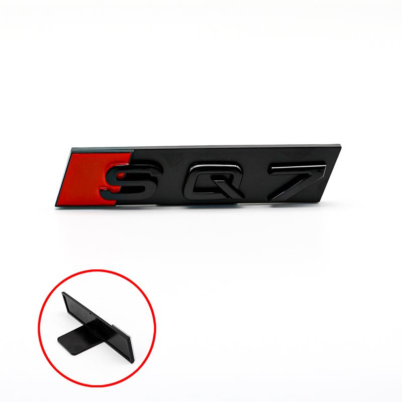 Car Front Grille Emblem ABS SQ Badge For F2 SQ3 SQ5 SQ7 SQ8 Logo Auto Stylin Sticker Decorative Modification Accessories