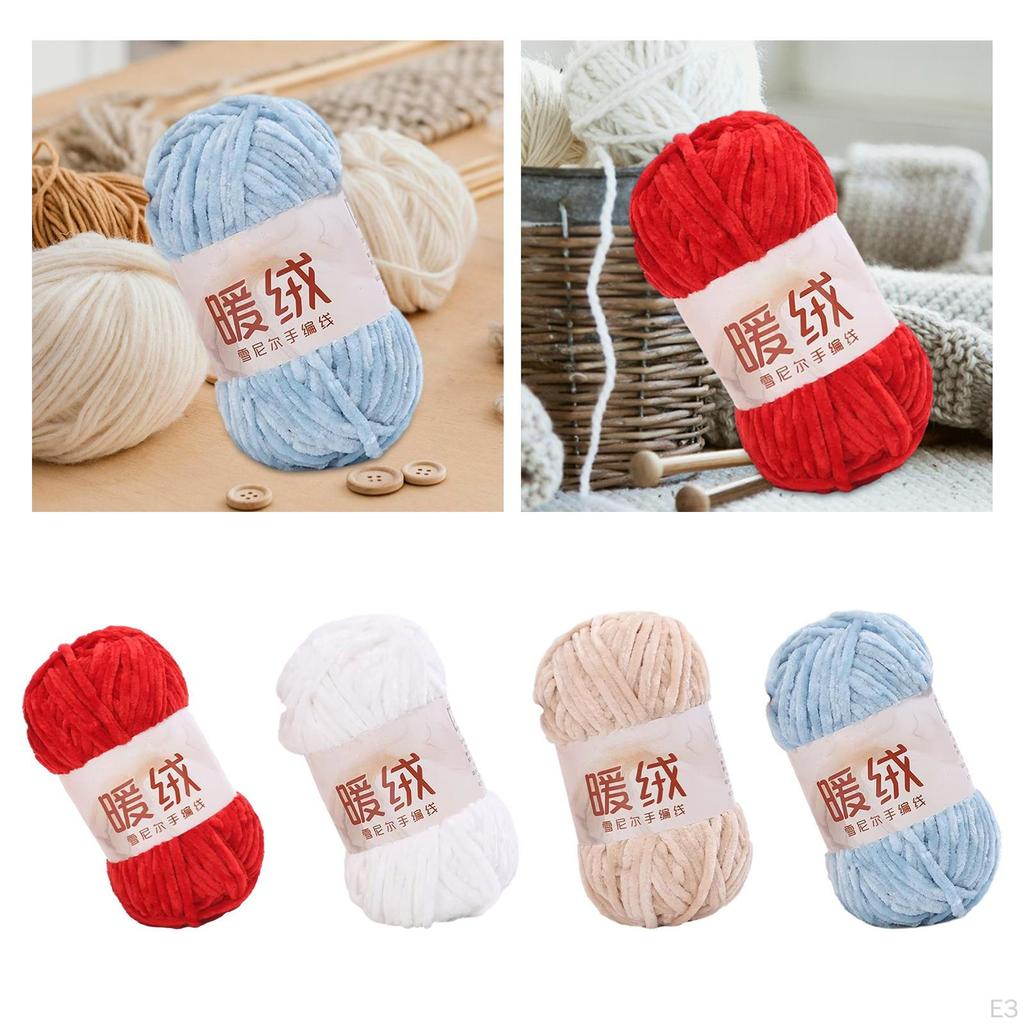 Chenille Yarn Set for Crafting