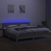 Maison Exclusive - Bettlattenrost Matratze LED Hellgrau 200x200 cm Stoff