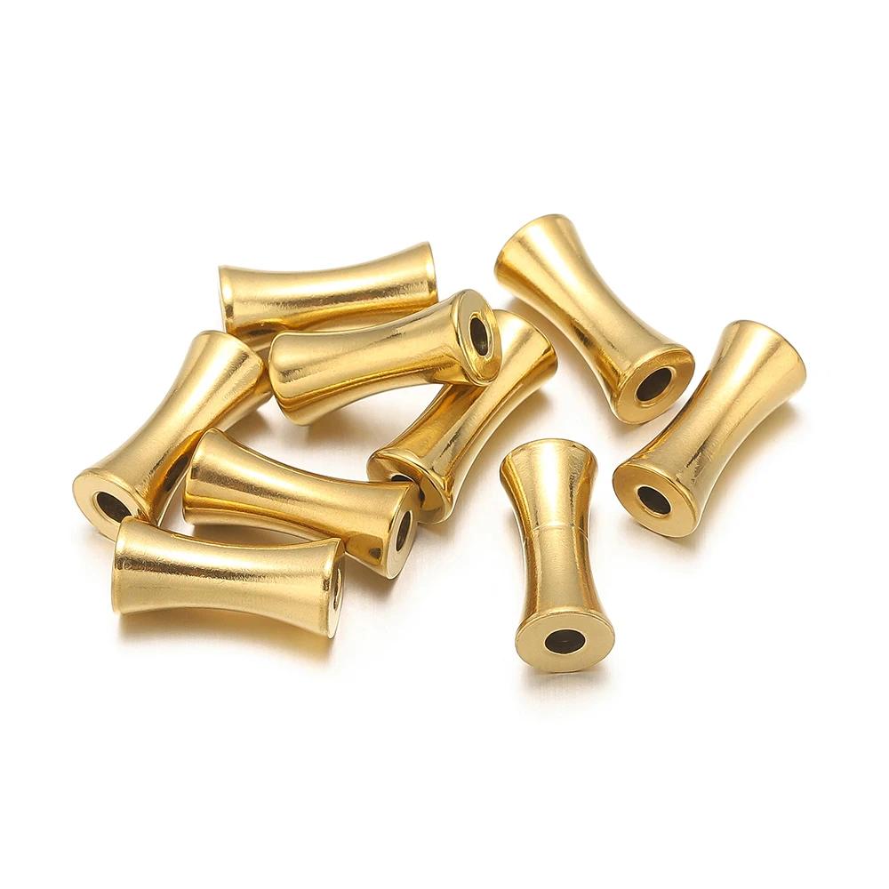10pcs Stainless Steel Tube Spacer Beads Loose Beads Charms for Jewelry Making DIY Necklace Supplies Wholesale Bracelet Findings