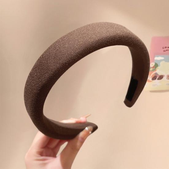 Women Headband Thick Sponge Filling Natural Face Shaping Headband Comfortable High Cranium Head Band Autumn Winter Hair