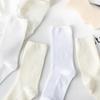 Summer Thin Mid-calf Socks for Women, Solid-color Trendy Sports Socks, Breathable Cotton Socks