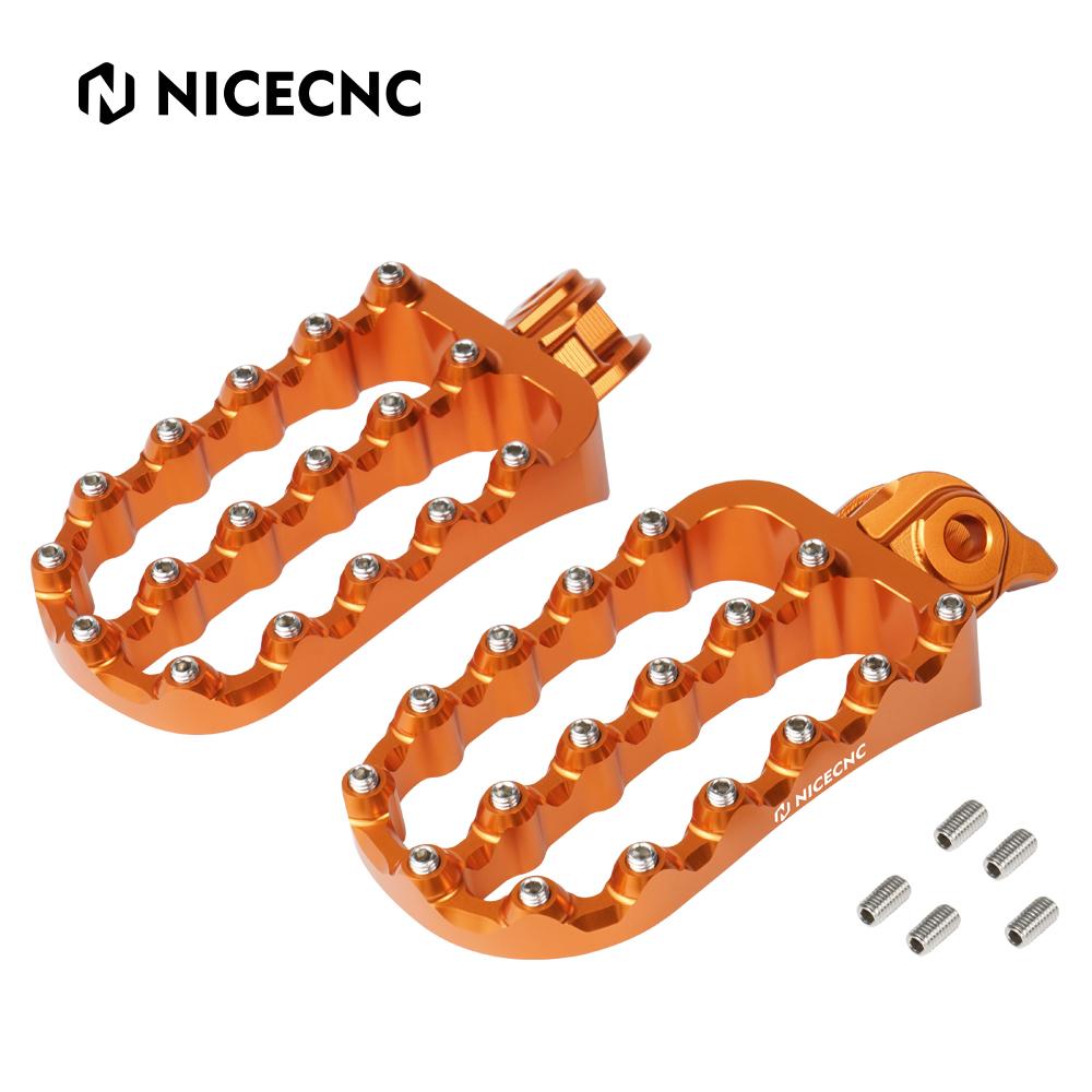Motorcycle Large Foot Pegs Widened Footpegs Footrests for KTM 390 Adventure 390 ADV 2020 2021 2022 2023 2024 оранжевый