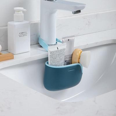 Home Storage Drain Basket Kitchen Sink Holder Adjustable Soap Sponge Shlf Hanging Drain Basket Bag Kitchen Accessories