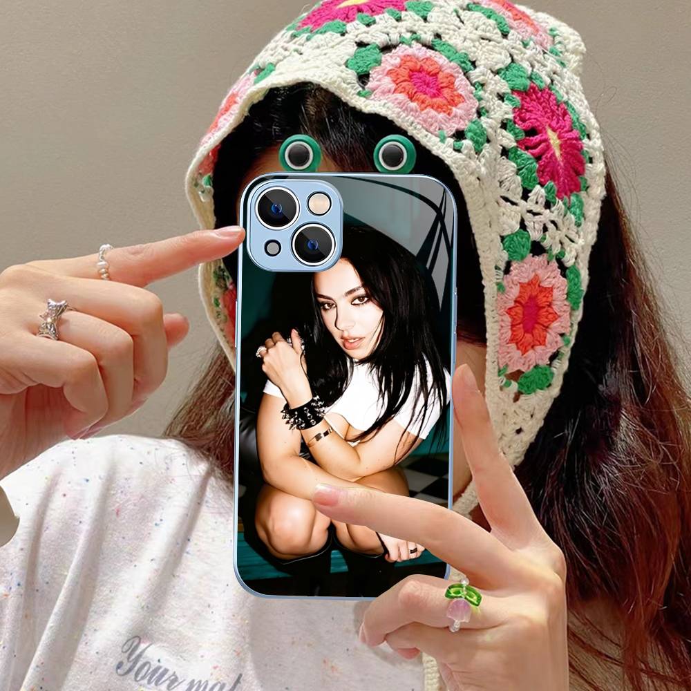British Pop C-CharliS-XCX Singer For IPhone 14 13 12 Mini 11 Pro XS Max X XR 14 Plus Tempered Glass Cover